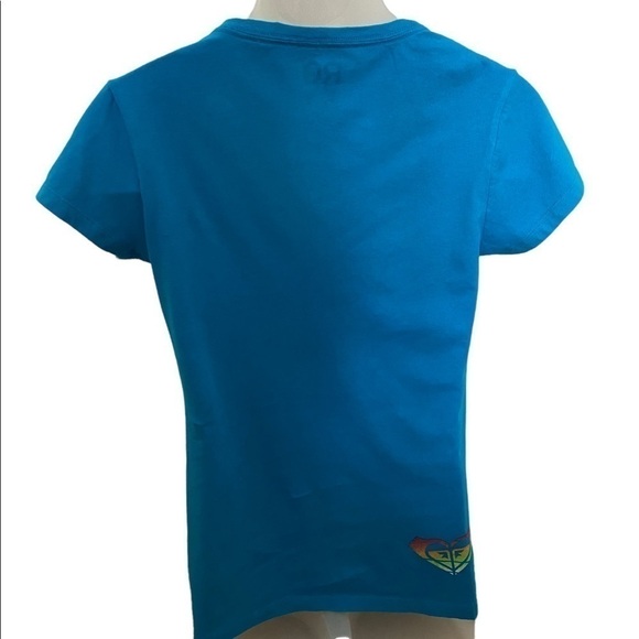 ROXY Sunset & Palm Trees Tee Shirt XL Skinny Fit - Picture 4 of 6